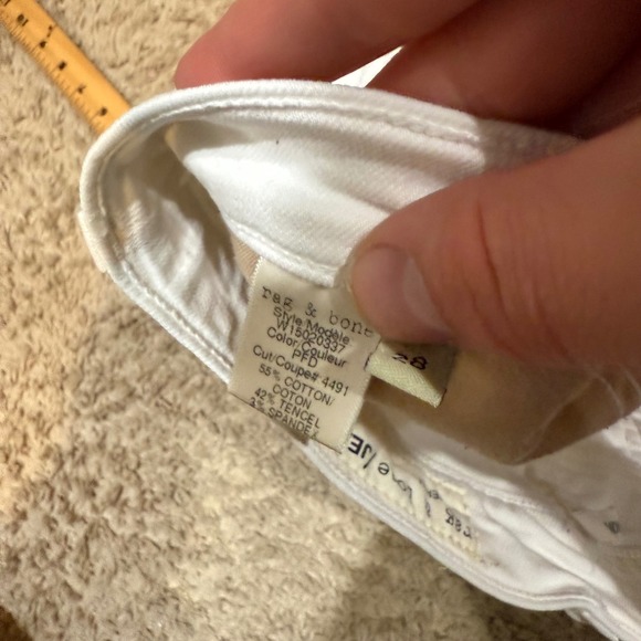 Rag & Bone White Distressed Skinny Jeans Denim Casual Style Size 28 - Picture 8 of 9